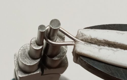 Judy Larson's Cotter Pin Style Bail - , Findings & Components, Toggles & Clasps, Earwire & Headpin, Butane Torch, Soldering, Solder,  Make sure the wire ends are flat